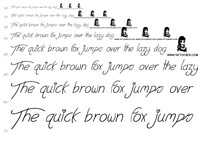 Cheese Cake font waterfall